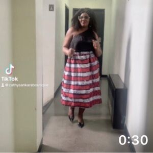 Adire custo made skirt